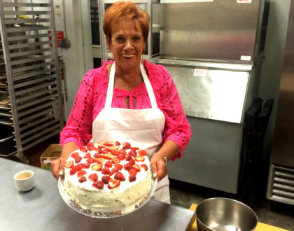 Joanie Making Strawberry Shortcake